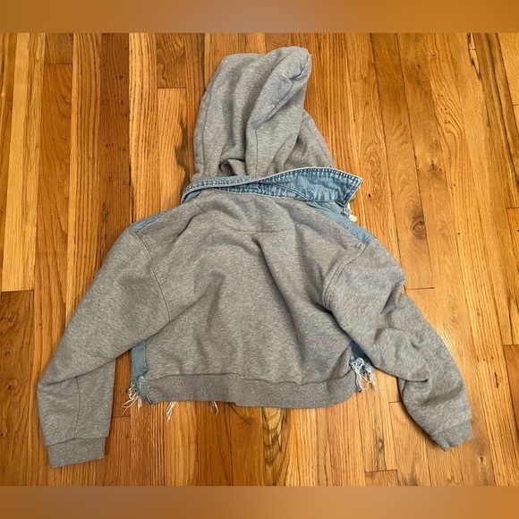 Tractr Kids Sweatshirt Jean Jacket Size Large - Picture 5 of 8